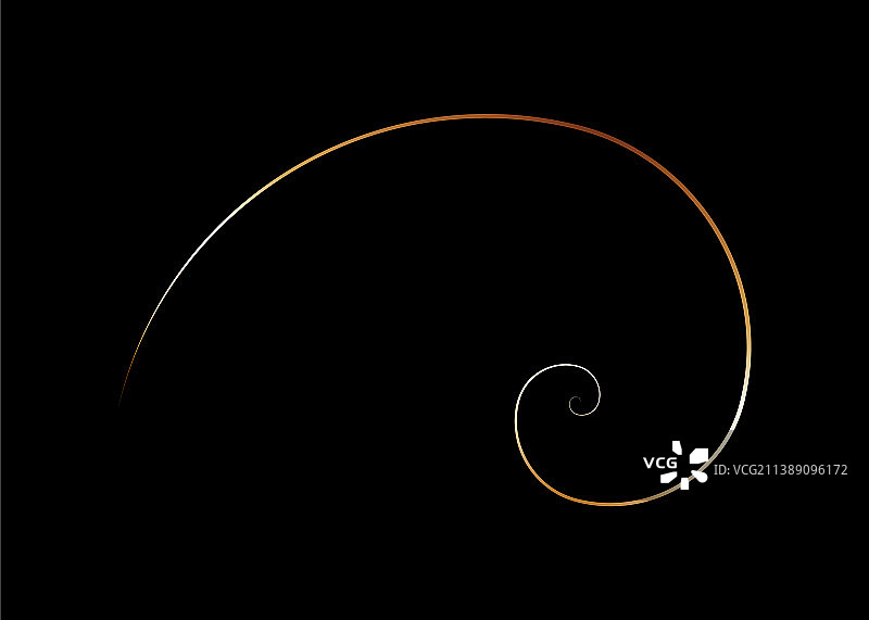 黄金比例斐波那契螺旋线黄金分割图片素材