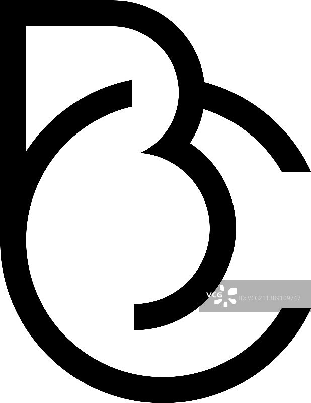 BC或CB字母标志设计图片素材