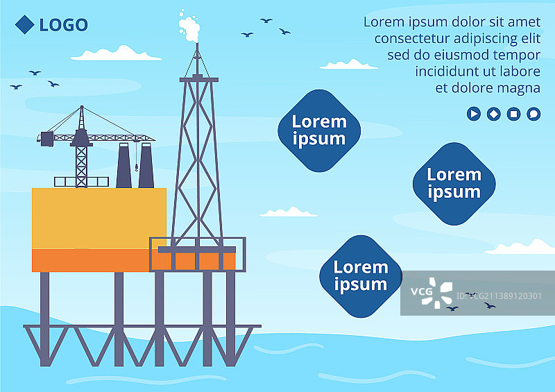 石油天然气工业宣传册模板图片素材