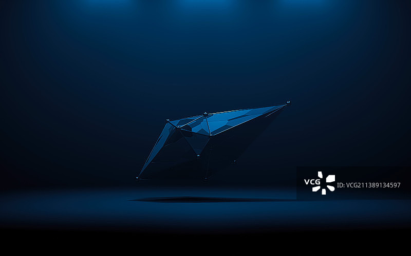 抽象立体几何图形数字化分布图图片素材