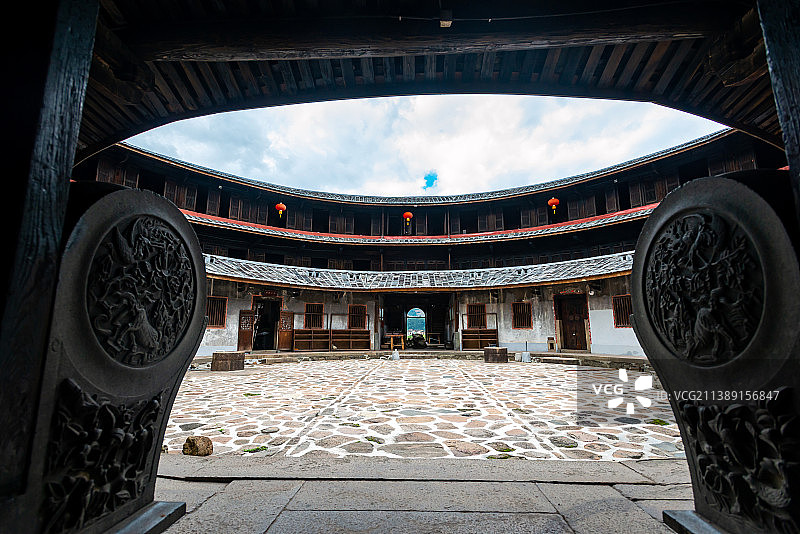 福建漳州华安土楼二宜楼图片素材