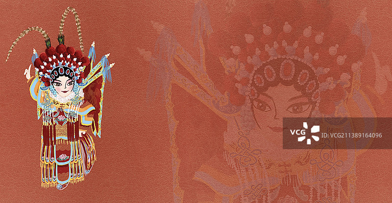 京剧人物穆桂英海报图片素材