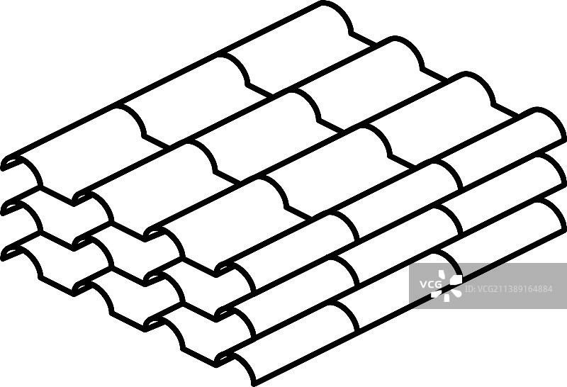 建筑物屋顶瓦片堆叠图片素材