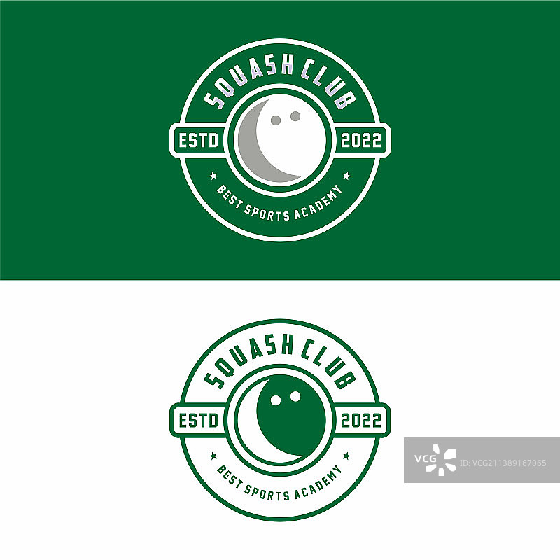 现代简约风格壁球徽章标志图片素材