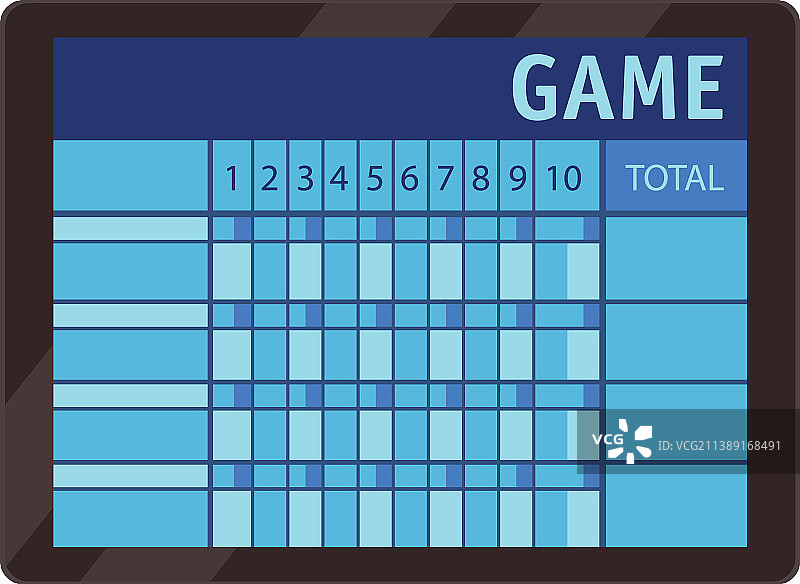 保龄球运动记分牌图片素材