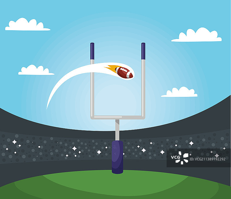 美式橄榄球球门图片素材