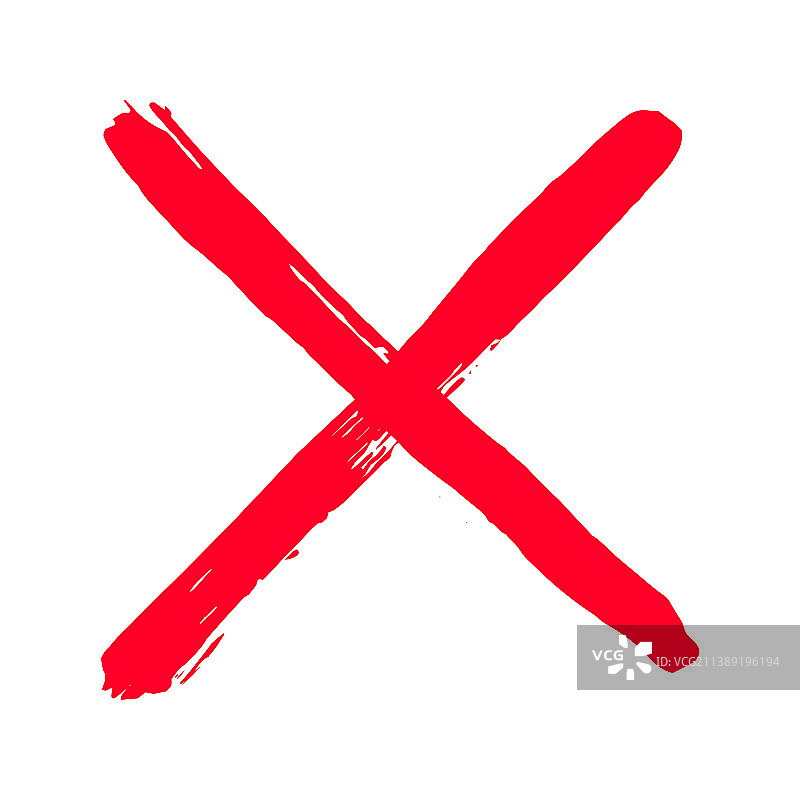 笔刷笔触绘制的脏乱Grunge风格交叉X图片素材