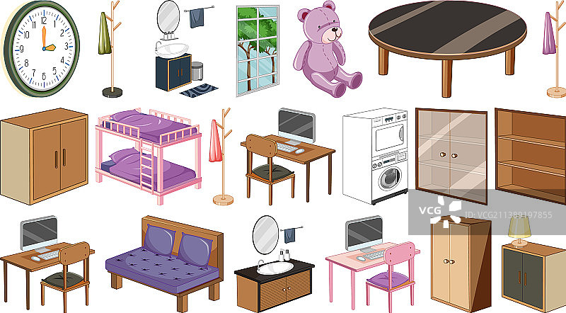 室内家具和装饰品图集图片素材