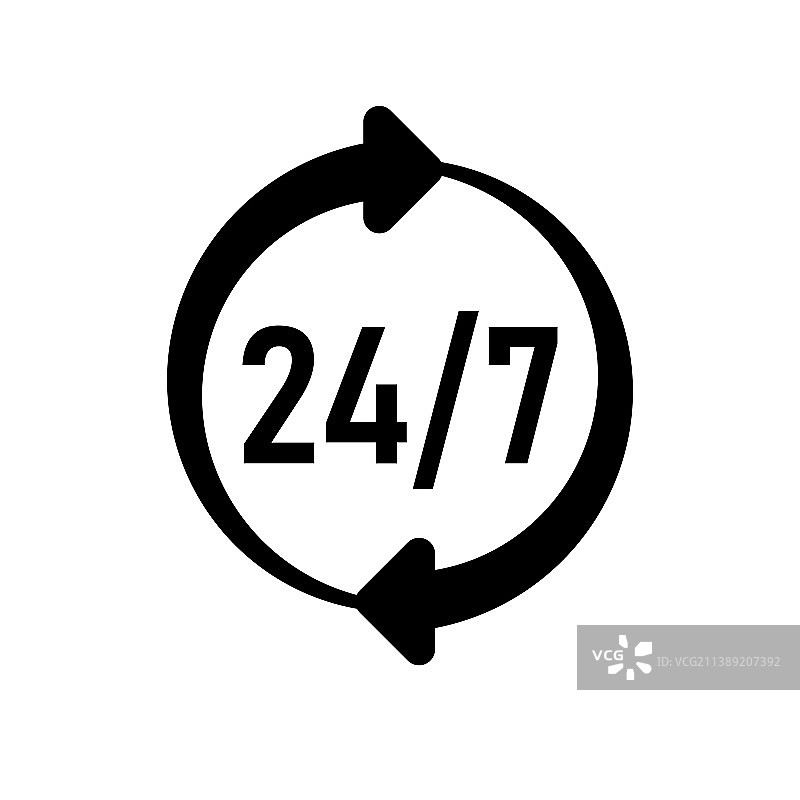 24小时服务图标图片素材