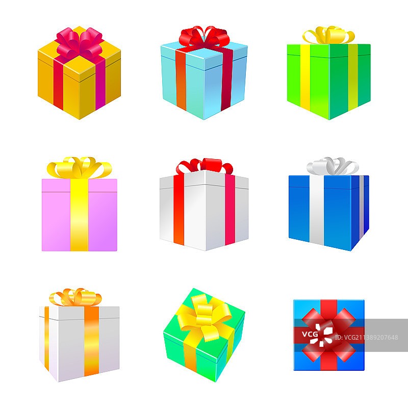 3D等距礼品盒图标图片素材