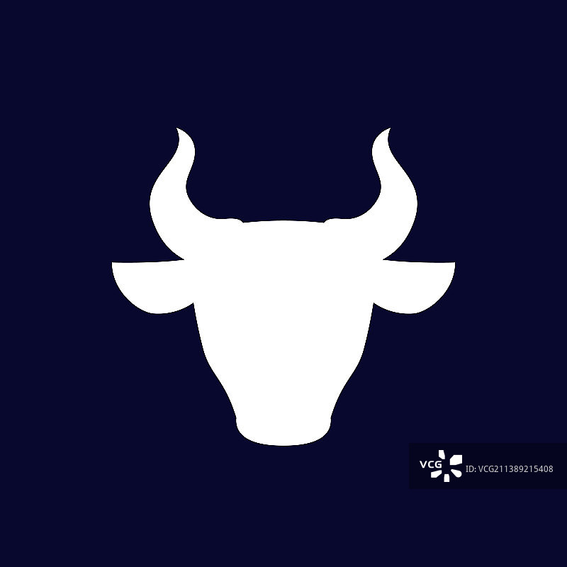 公牛牛头剪影图片素材