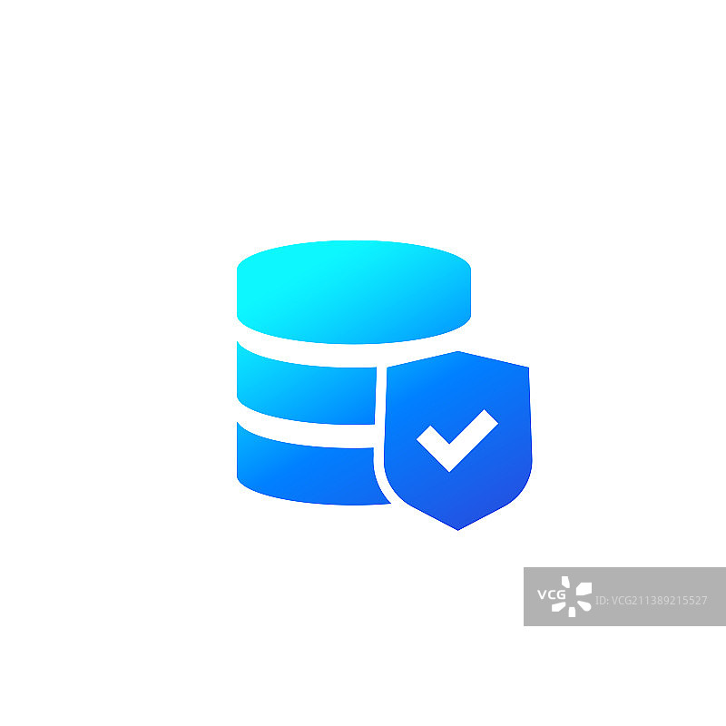 白色背景上的数据库安全图标图片素材