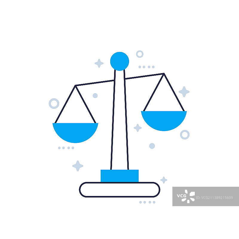 带天平的道德图标设计图片素材