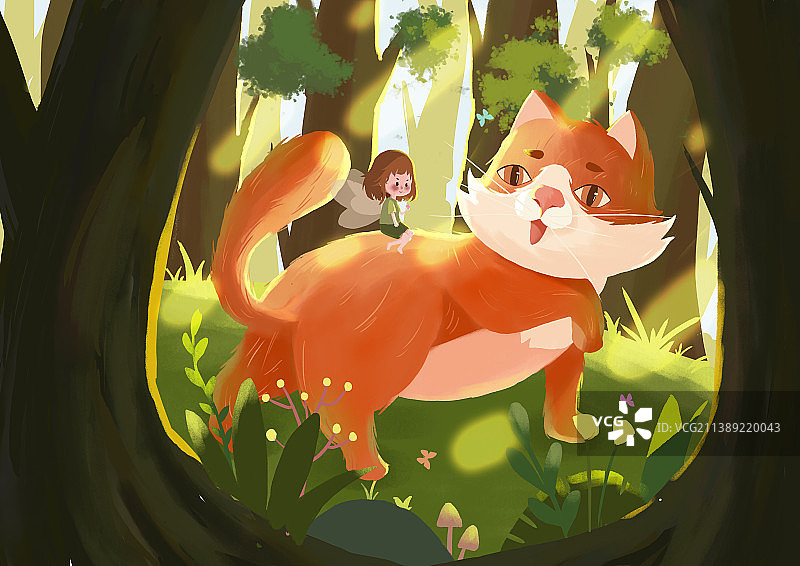 猫与精灵图片素材