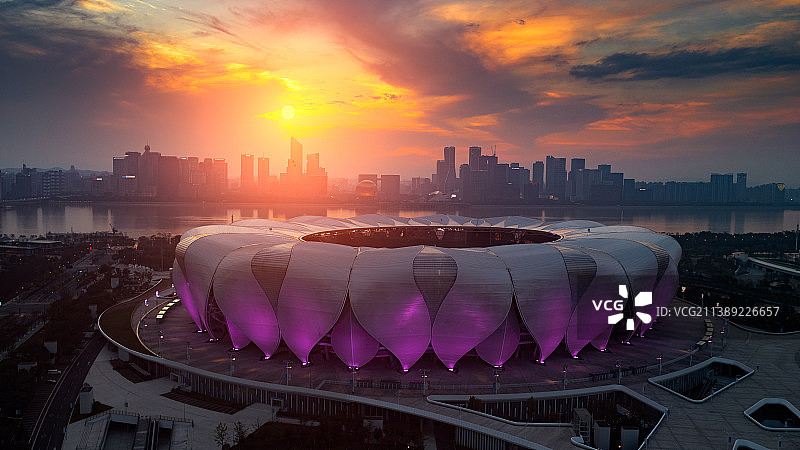 杭州奥体中心体育馆图片素材