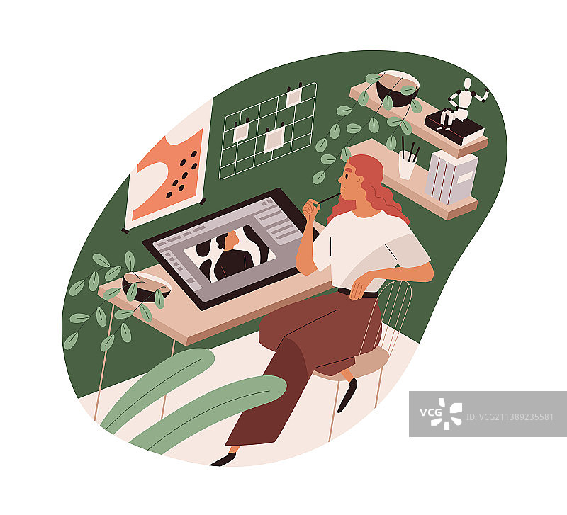 数位板数字手绘插画图片素材