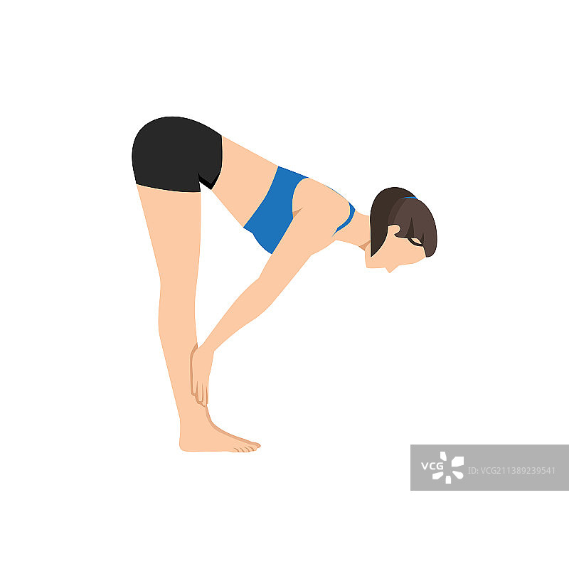 站立半前屈伸展式图片素材