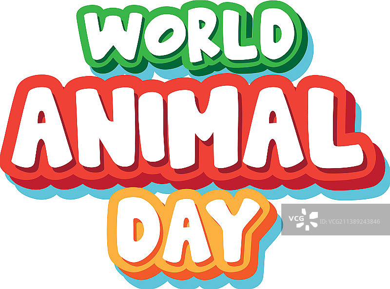 世界动物日logo横幅图片素材