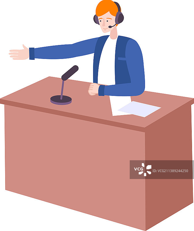 体育评论员图标图片素材