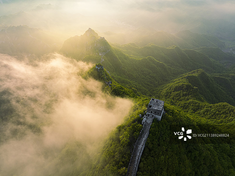 航拍箭扣长城图片素材