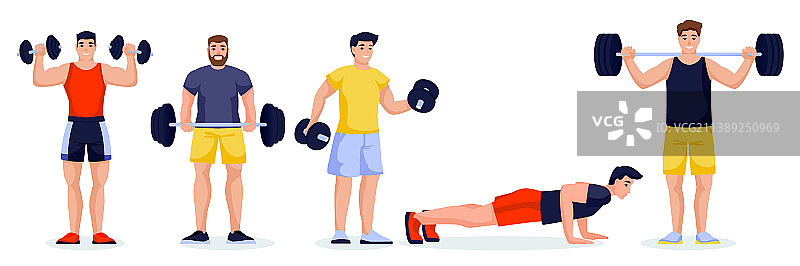 摆着不同姿势的男人图片素材