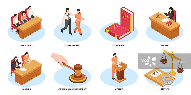 2.5D法律等距排版图片素材