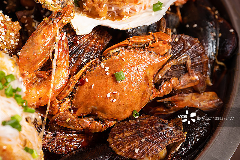 海鲜炒螃蟹图片素材