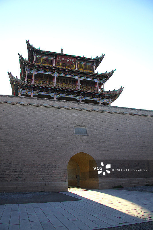 天下第一关嘉峪关城楼图片素材