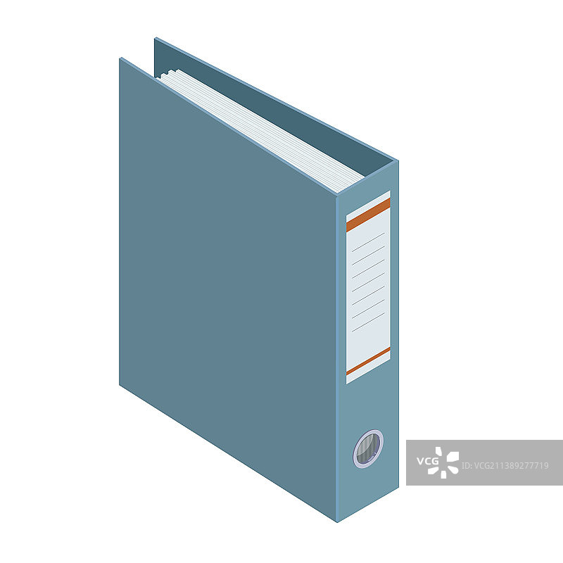 蓝灰色活页夹空白文件公务文件夹图片素材