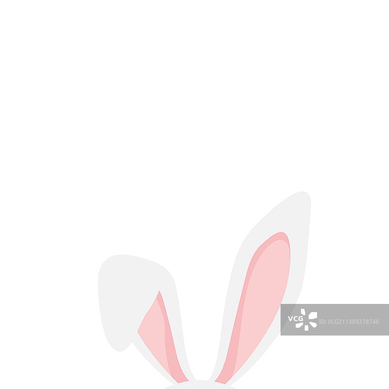 复活节兔子白色兔耳朵图片素材
