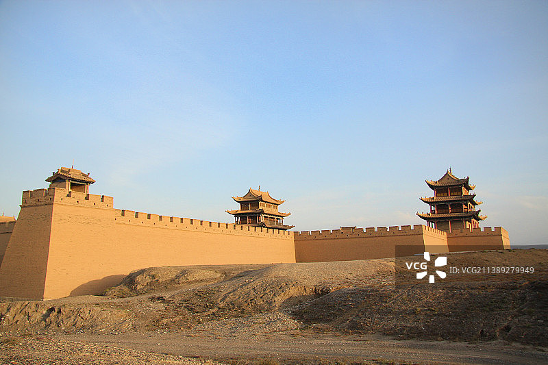 天下第一关嘉峪关城楼图片素材