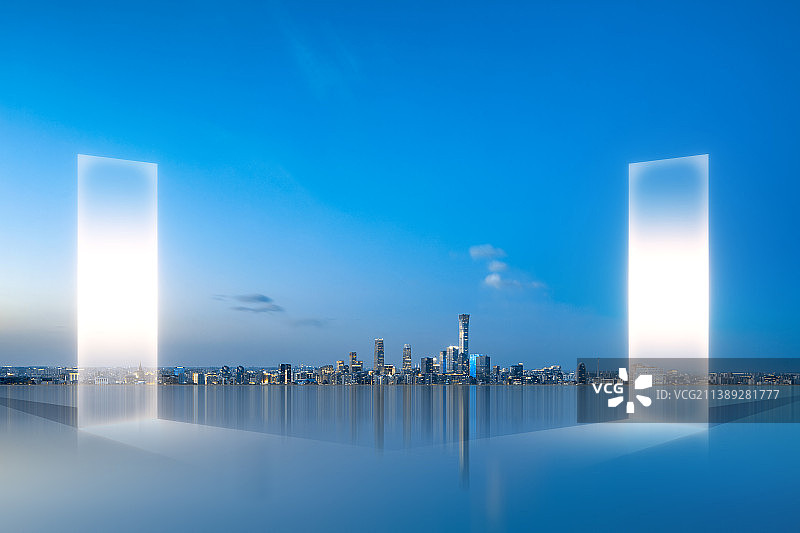 北京城市建筑，未来科技城市，数据中心图片素材