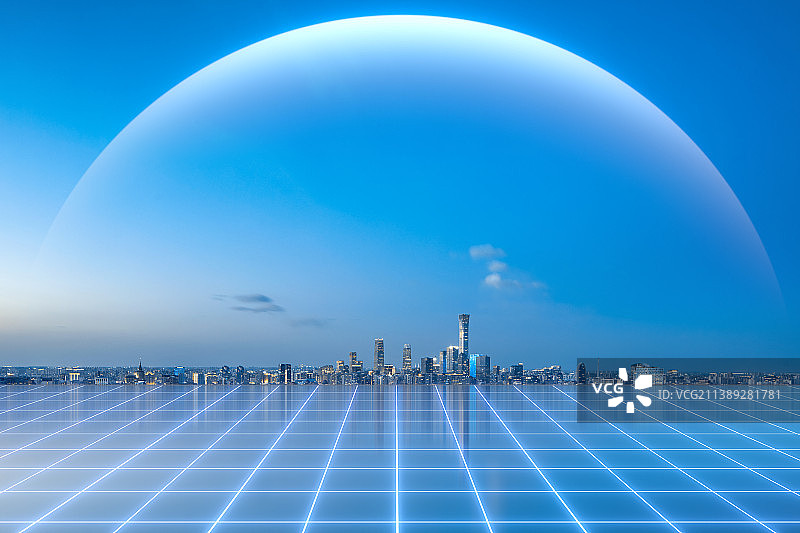 北京城市建筑，未来科技城市，数据中心图片素材