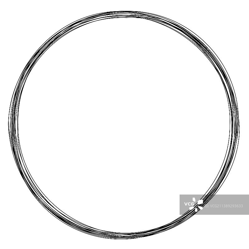 黑色圆形绕线线圈圆形框架图片素材