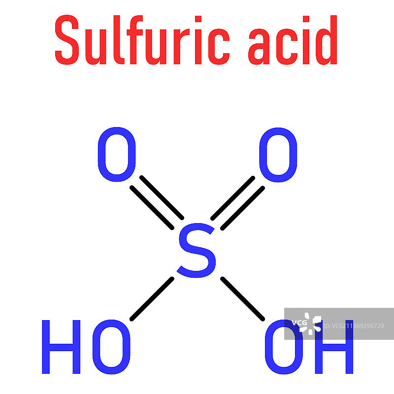 硫酸分子骨架式图片素材