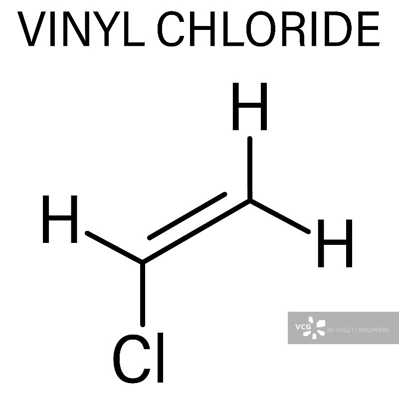 氯乙烯PVC化学结构图片素材