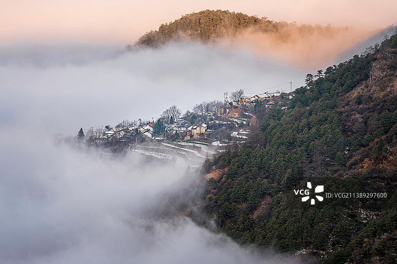 雪后山村图片素材