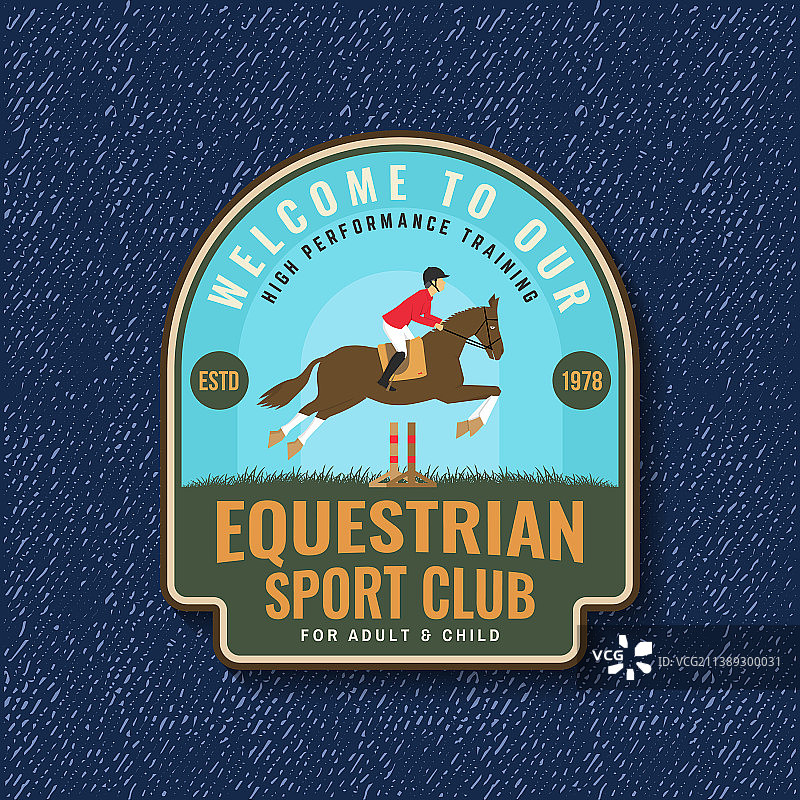 赛马俱乐部徽章布贴标志图片素材