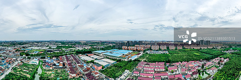 上海宝山区城市建筑风光航拍图片素材