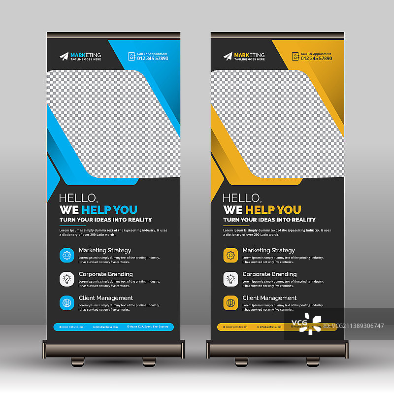 企业创意易拉宝banner设计模板图片素材