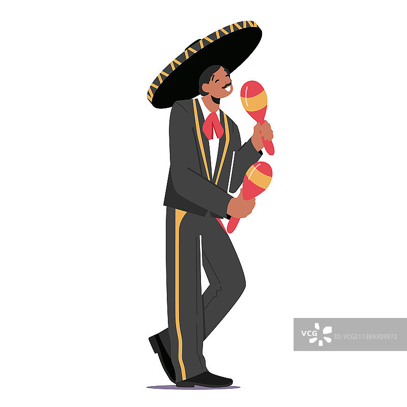 西班牙街头乐队演奏者演奏沙槌图片素材