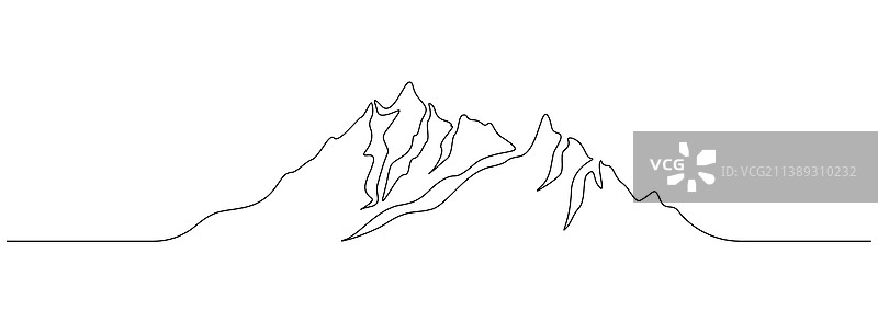 山脊一笔画图片素材