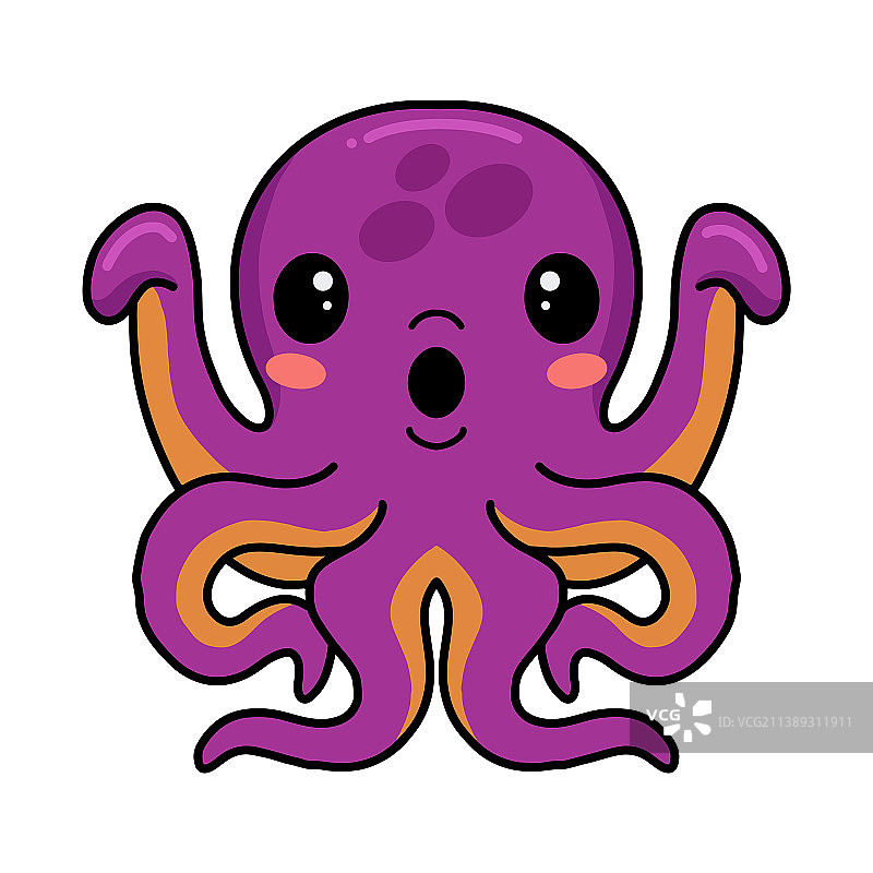 卡通可爱粉色小章鱼图片素材
