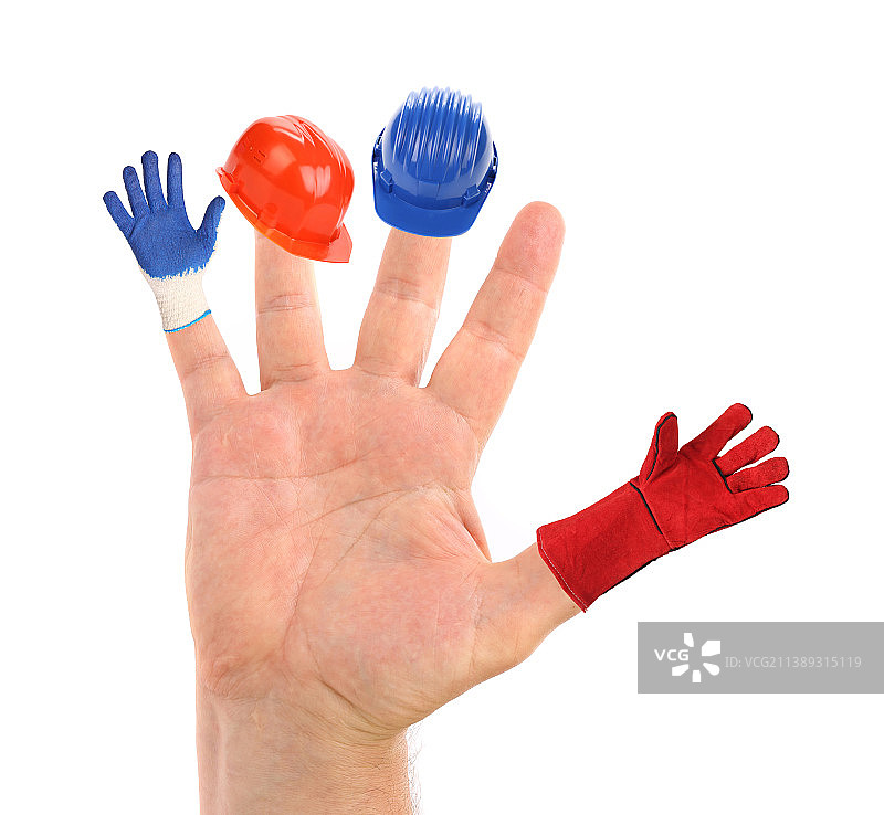 戴在手指上的各种小型工作工具，摩尔多瓦图片素材