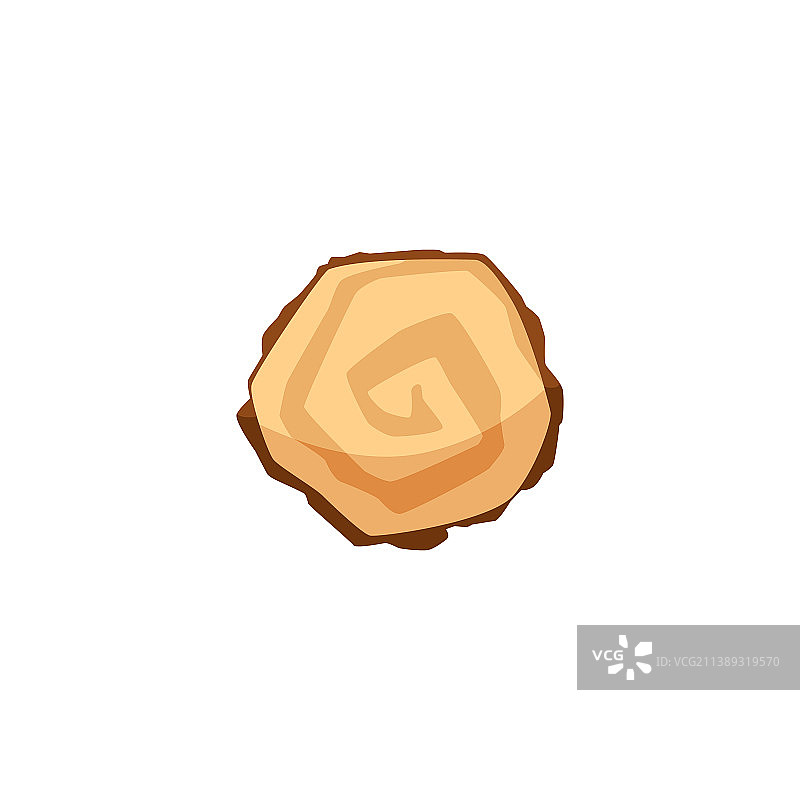 卡通圆形木桩或原木纹理图片素材