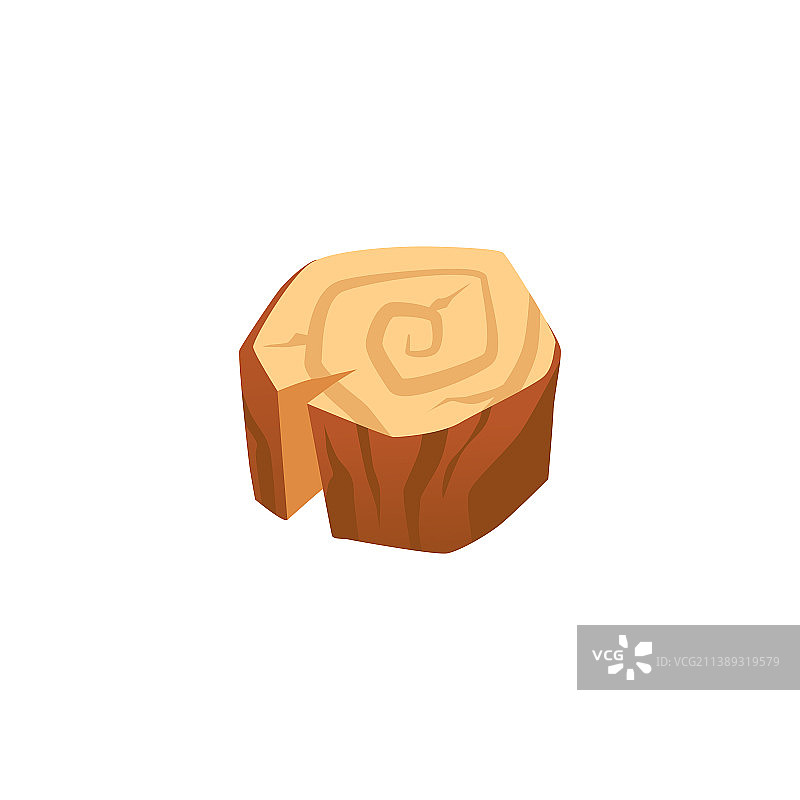 卡通木桩扁平风格图片素材