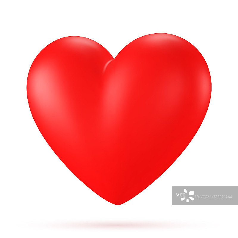 闪亮的3D爱心图片素材