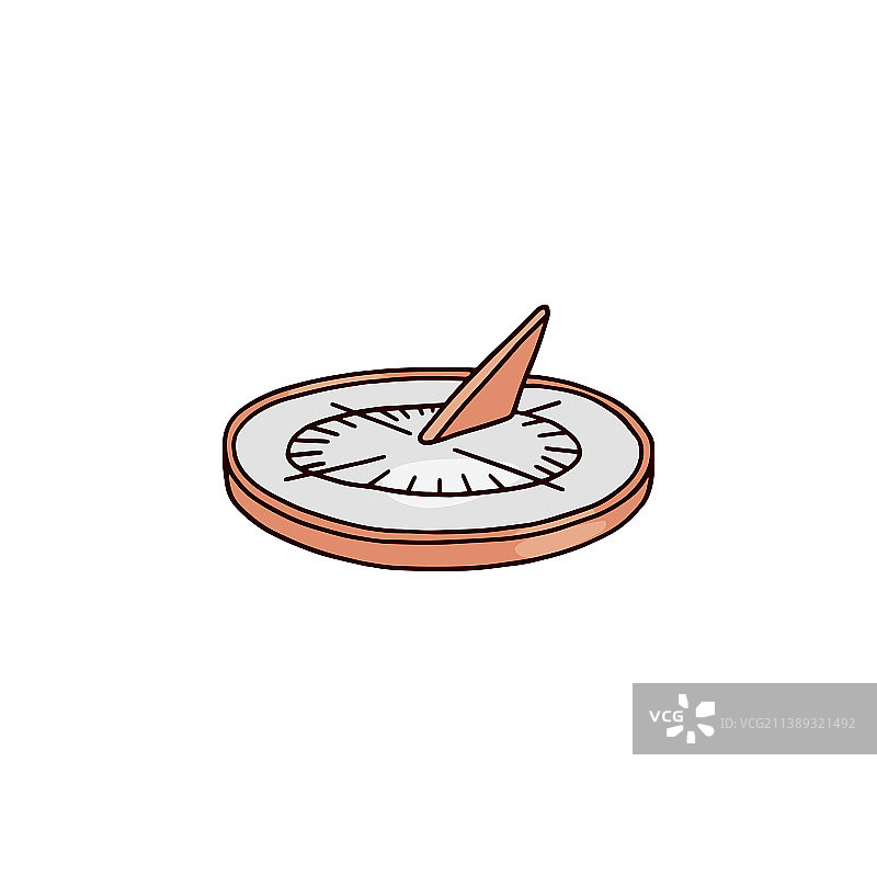 古代复古日晷计时装置图片素材