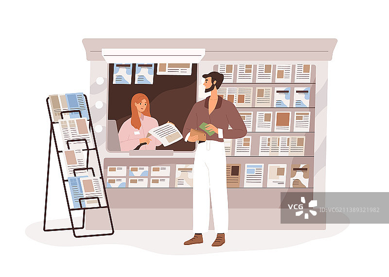 街头报摊和最新日报图片素材