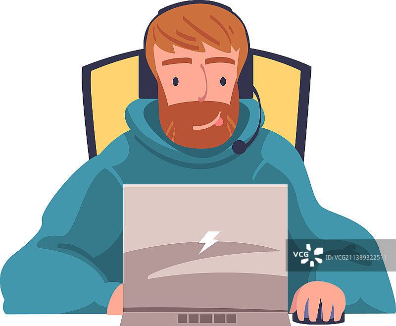 自我隔离在家玩游戏的年轻男人图片素材